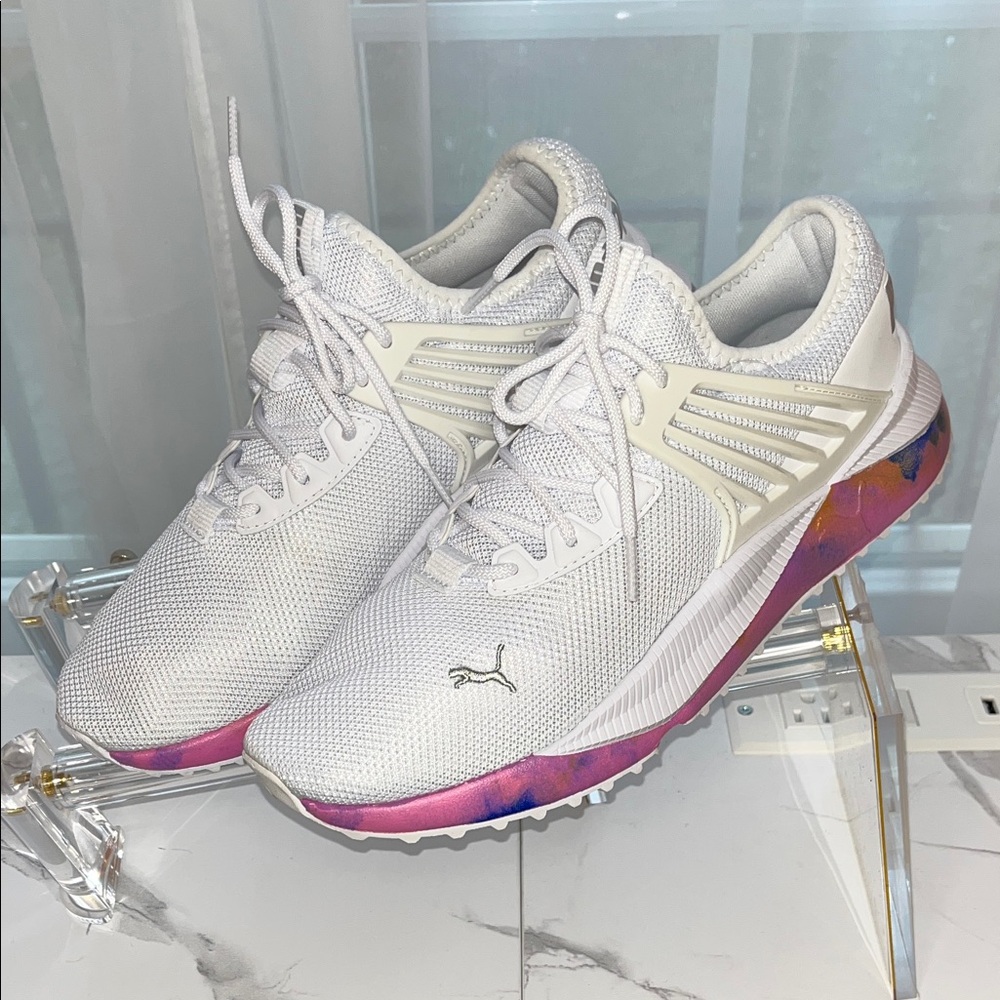 Puma Women's White and Multicolor Athletic Shoes -Size 11